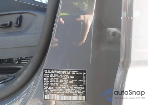 2021 Volkswagen Atlas Cross Sport 3.6L V6 Se W/Technology R-Line z USA, uszkodzony, nr VIN 1V2ME2CA5MC239209